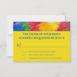 Bar Bat Mitzvah Gabinete Tarjetas RSVP Tintas Colo