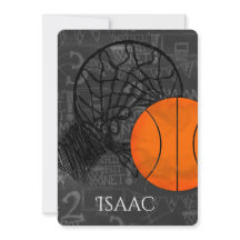Bar Bat Mitzvah Invitación Baloncesto
