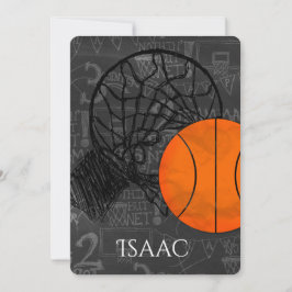 Bar Bat Mitzvah Invitación Baloncesto