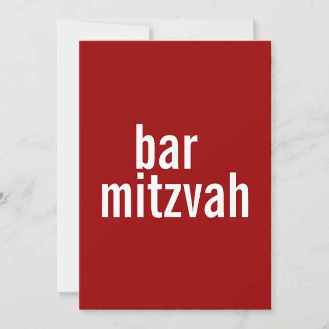 Bar & Bat Mitzvah Invitaciones e invitaciones (Anverso)