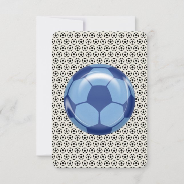 Bar Bat Mitzvah RSVP Card Tema del fútbol (Anverso)