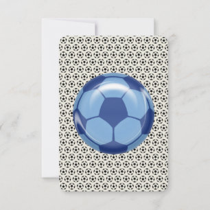 Bar Bat Mitzvah RSVP Card Tema del fútbol