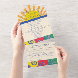 Bar Bat Mitzvah Todo en una sola invitación