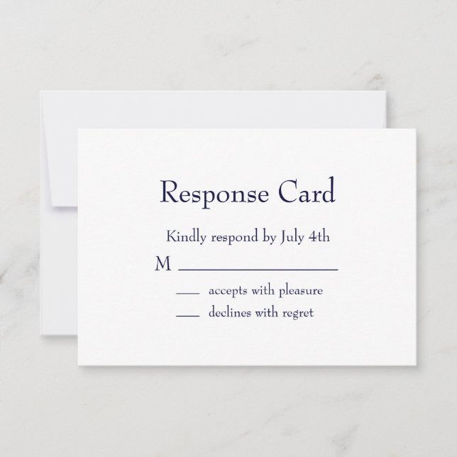 Bar clásico de la marina Mitzvah RSVP (Anverso)