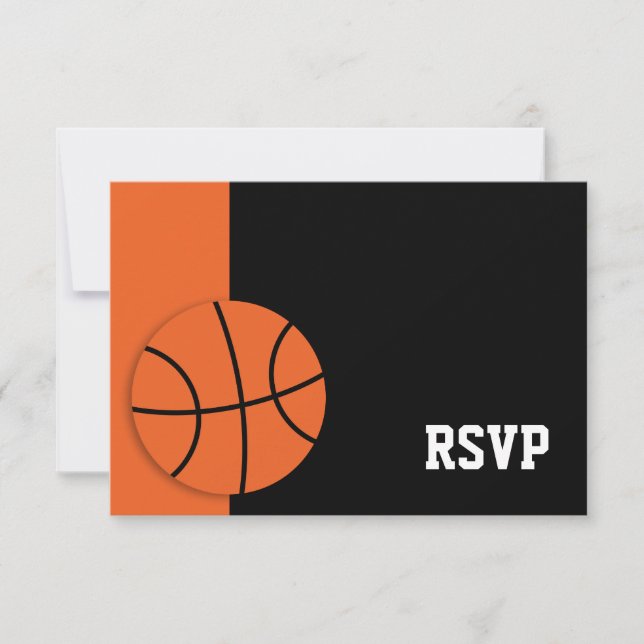Bar de baloncesto Mitzvah RSVP (Anverso)