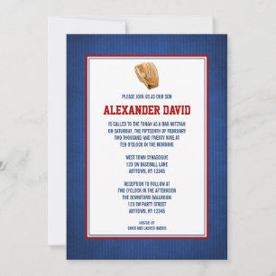 Bar de béisbol Invitaciones a los Azules Rojos Mit