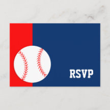 Bar de béisbol rojo Mitzvah RSVP