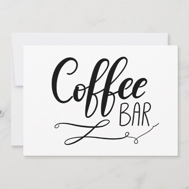 Bar de Café | Simple letra manuscrita informal (Anverso)