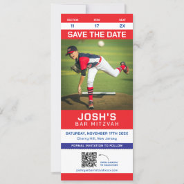 Bar de entradas deportivas Mitzvah Save the Date Q