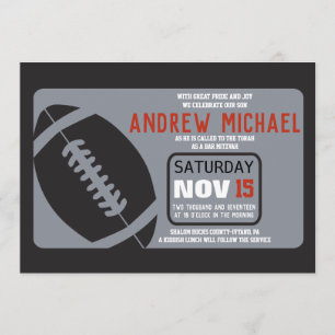 Bar FOOTBALL Mitzvah Invitación