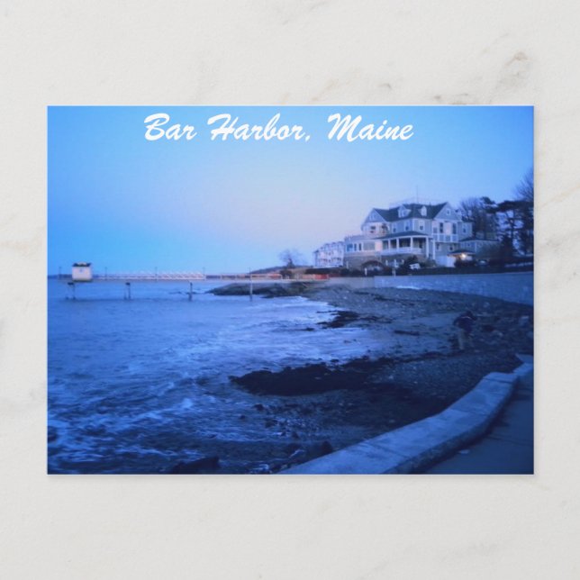 Bar Harbour, tarjeta postal Maine (Anverso)