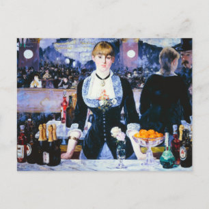Bar Manet en la postal Folies Bergere
