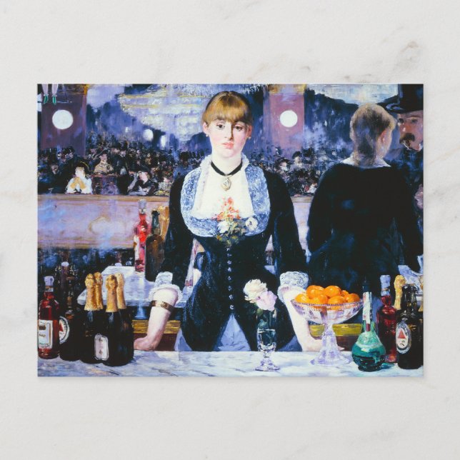 Bar Manet en la postal Folies Bergere (Anverso)