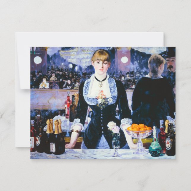 Bar Manet en las invitaciones del Folies Bergere (Anverso)