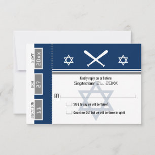 Bar Mitzvah Béisbol Ticket RSVP