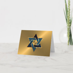 Bar Mitzvah Gold Navy Estrella azul de David