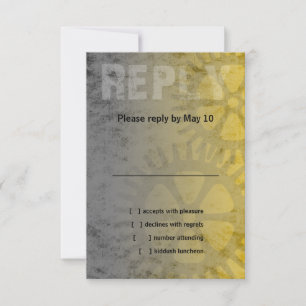 Bar Mitzvah Industrial Grunge RSVP