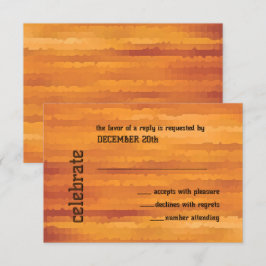 Bar Mitzvah Naranja Techno Streaks Invitación RSVP