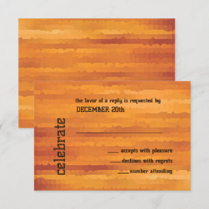 Bar Mitzvah Naranja Techno Streaks Invitación RSVP