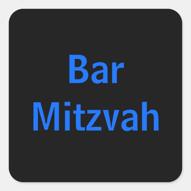 Bar Mitzvah pegatinas (Anverso)