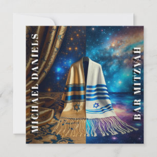Bar Mitzvah Prayer Shawl Invitación