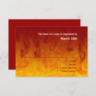 Bar Mitzvah Rojo y Naranja RSVP