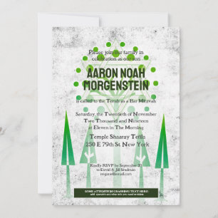 Bar Mitzvah Verde Blanco Outdoors Trees of Life