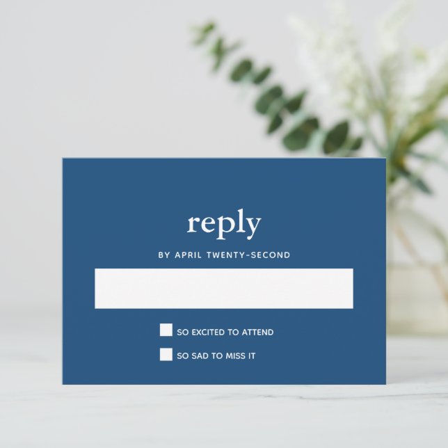 Bar moderno azul de la Marina Respuesta postal Mit (Anverso de pie)