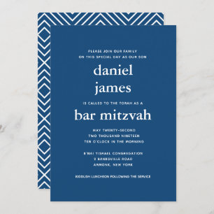 Bar moderno de la Marina Azul Invitación Mitzvah I