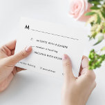 Bar moderno o Tarjeta RSVP Bat Mitzvah con comidas<br><div class="desc">Personalizar todos los colores o agrega una foto a la parte posterior para que coincida con la invitación.</div>