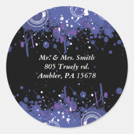 Bar musical Bat Mitzvah Reply card sello pegatina