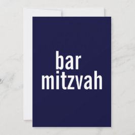 Bar o Bat Mitzvah Invitaciones {Navy Blue}