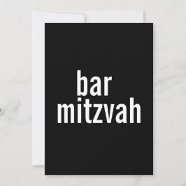 Bar o Bat Mitzvah Invitaciones {Negro}