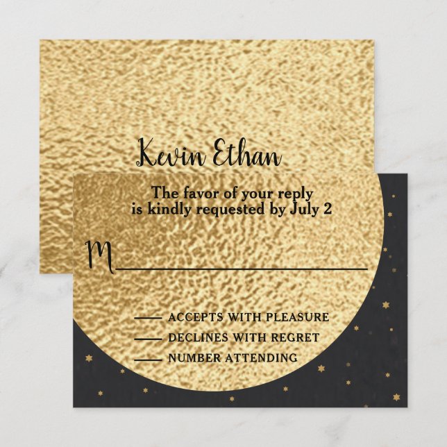 Bar o Bat Mitzvah RSVP fuera de este mundo (Anverso / Reverso)