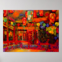Bar Olympia, pintura colorida de arte fino de 1928