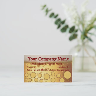 Bar, Restaurante Loyalty Punch Card Tarjetas de vi