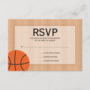 Bar temático de baloncesto Mitzvah RSVP