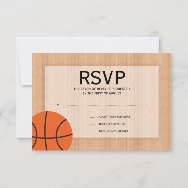 Bar temático de baloncesto Mitzvah RSVP (Anverso)