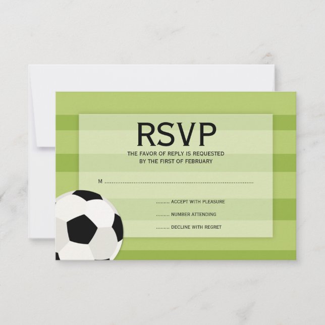 Bar temático de fútbol Mitzvah RSVP (Anverso)