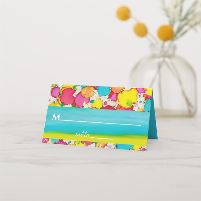 Bar y Bat Mitzvah Colorful Place Tarjetas (Anverso)