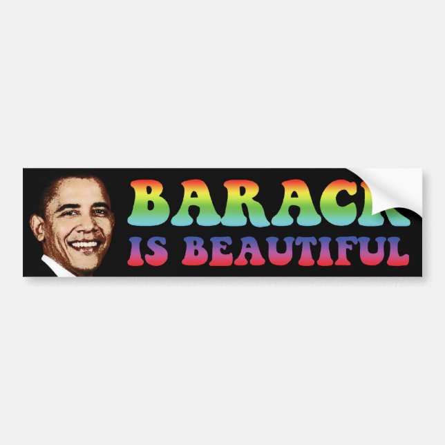 Barack es Hermoso - Calcomanía de Obama (Frente)