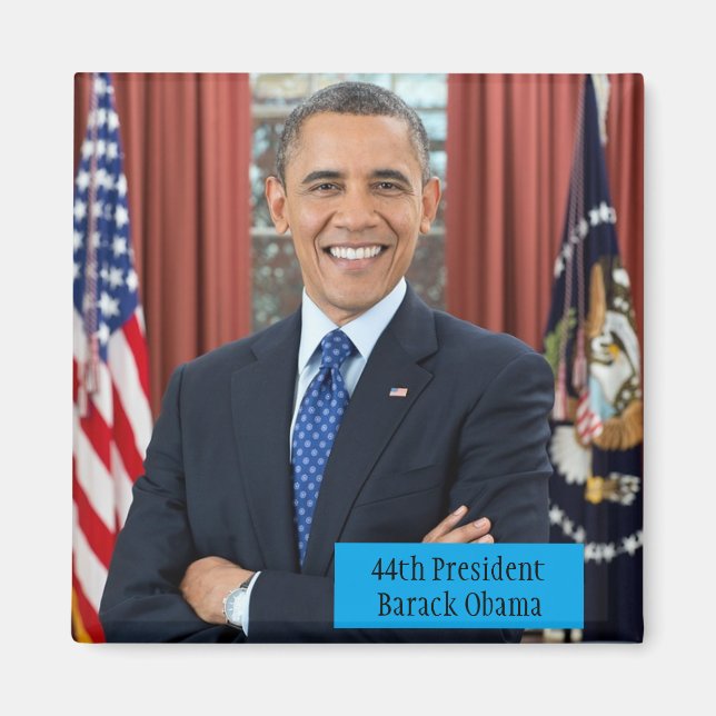 Barack Obama 44.º imán presidencial (Frente)