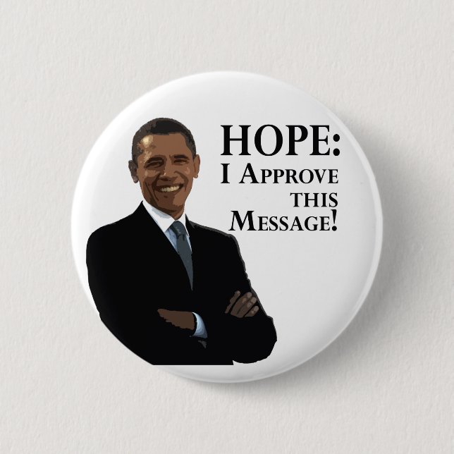 Barack Obama: botón de esperanza (Anverso)