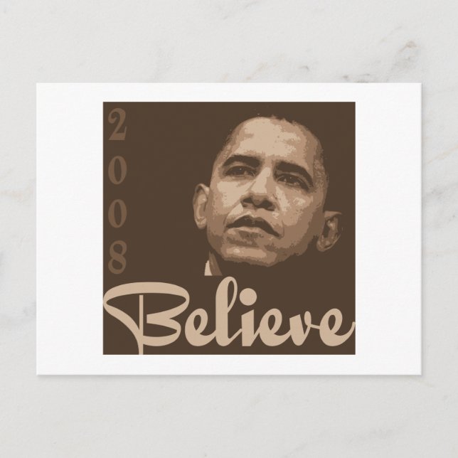 Barack Obama cree la postal