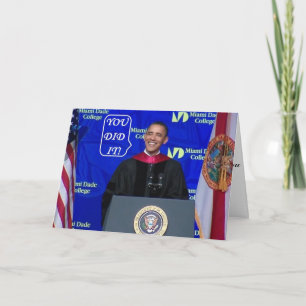 Barack Obama - Tarjeta de felicitación de graduaci