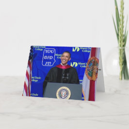 Barack Obama - Tarjeta de felicitación de graduaci