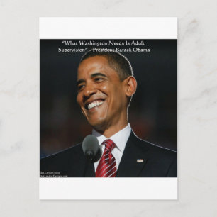 Barack Obama y regalos de citas de humor y tarjeta