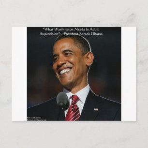 Barack Obama y regalos de citas de humor y tarjeta