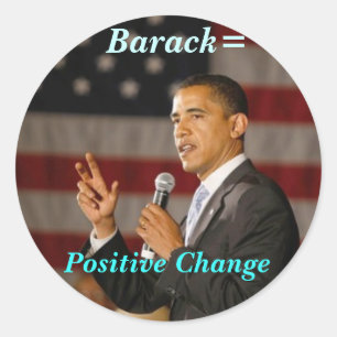 Barack = pegatina de cambio positivo
