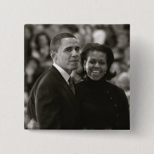 Barack y botón de Michelle Obama